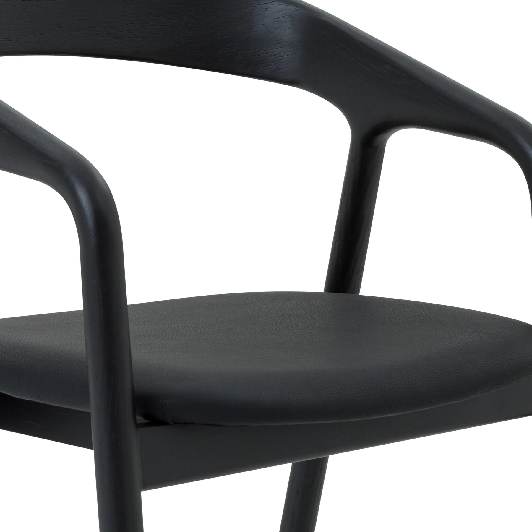 Apache Black Oak Wood and Faux Leather Bar Stool - Image 8