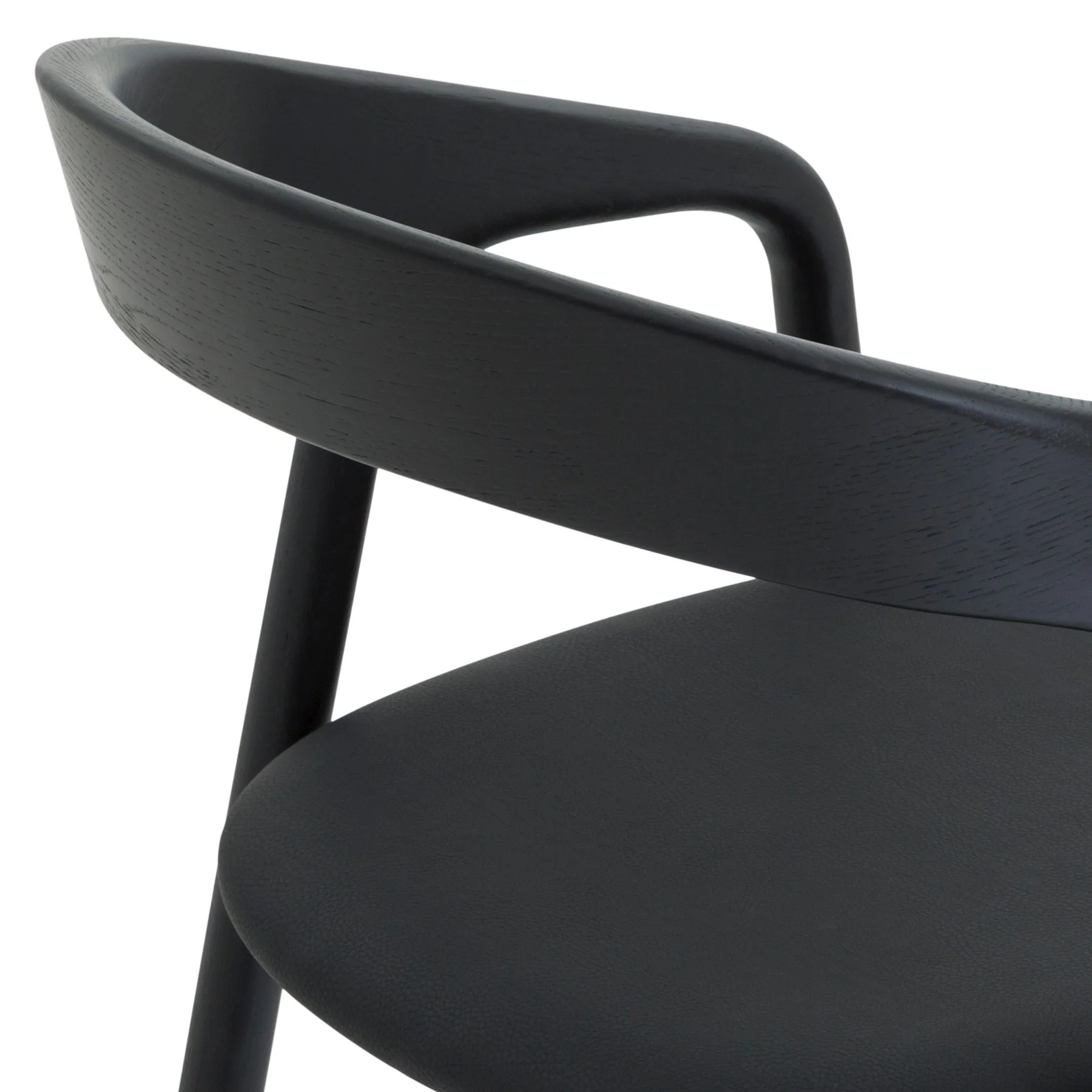 Apache Black Oak Wood and Faux Leather Counter Stool - Image 9
