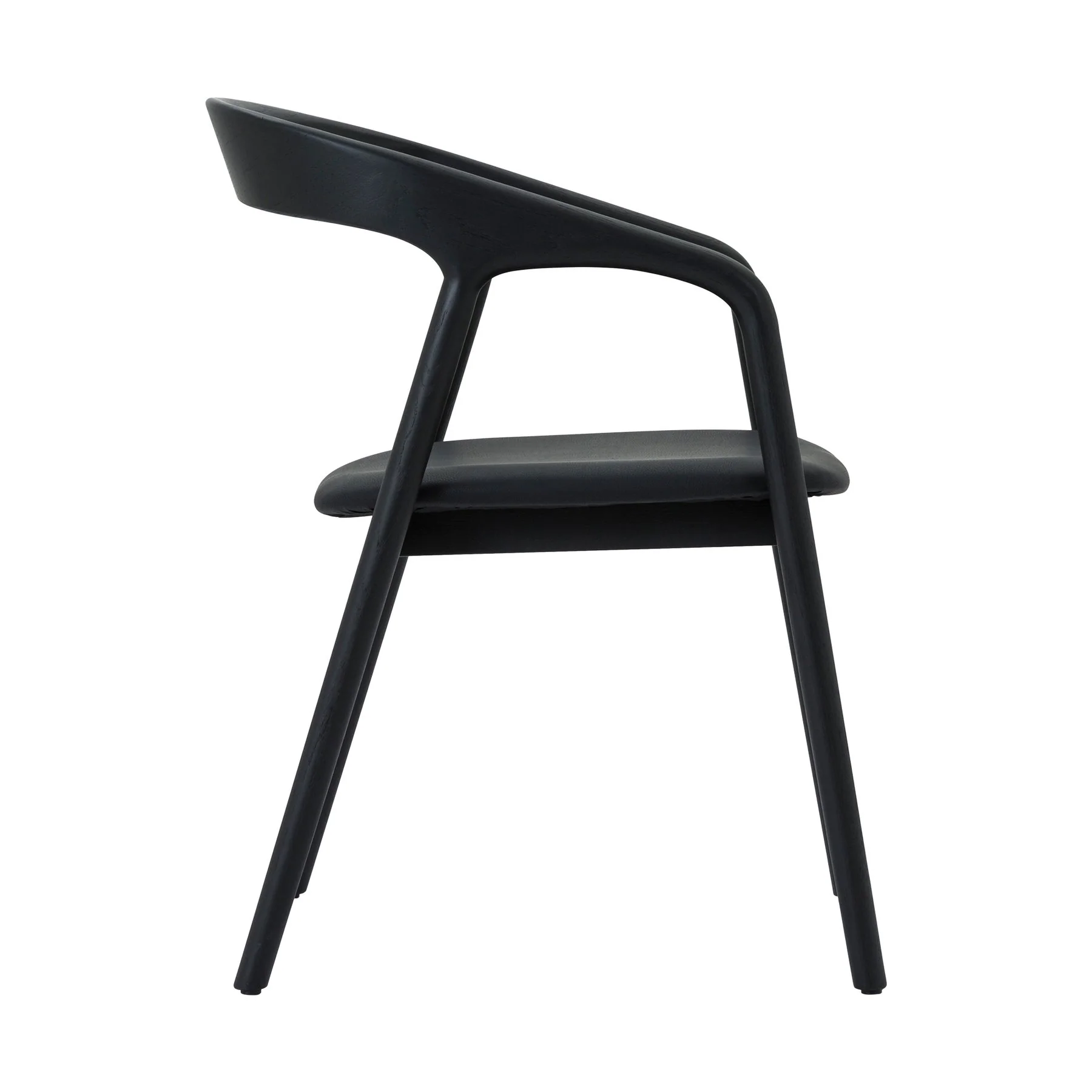 Apache Black Oak Wood and Faux Leather Dining Chair - Image 3