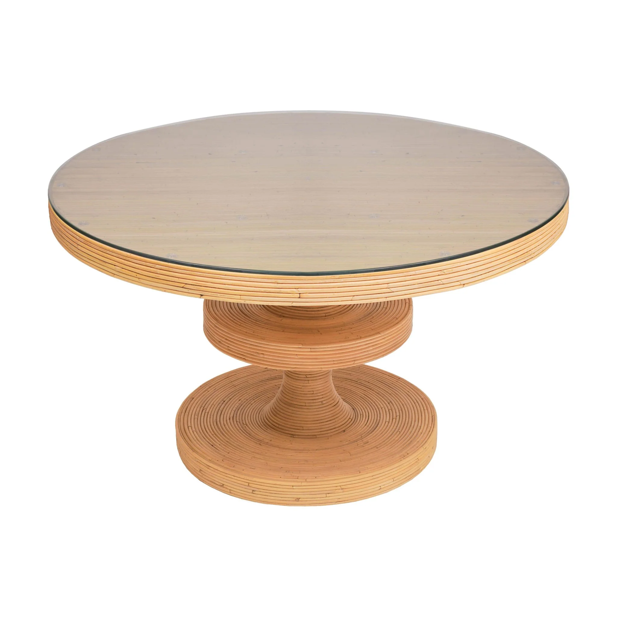 Apollonia Natural Rattan Round Dining Table - Image 3