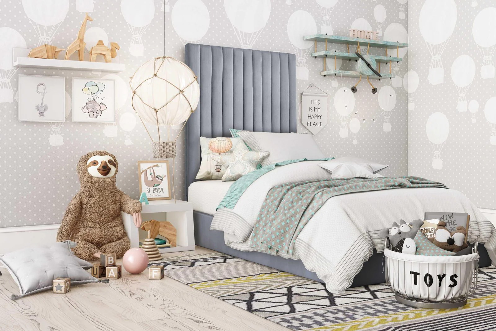 Arabelle Grey Bed Twin - Image 3