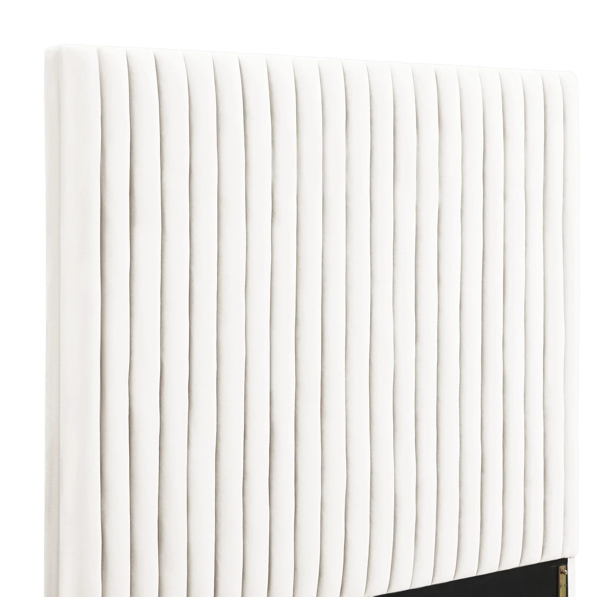 Arabelle White Velvet Bed in Queen - Image 6