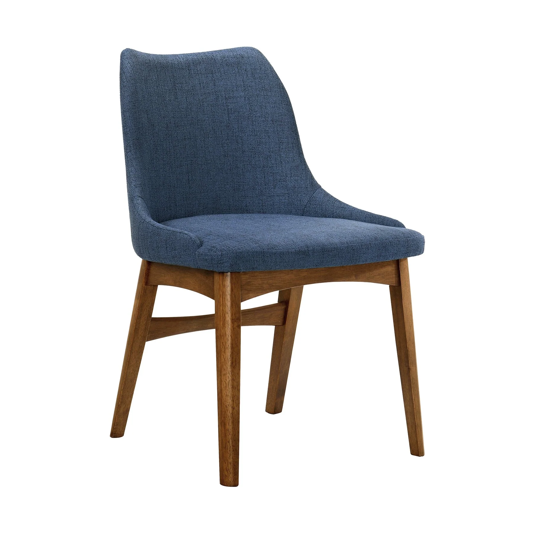 Arcadia and Azalea 42" Round Blue and Walnut Wood 5 Piece Dining Set - Image 2