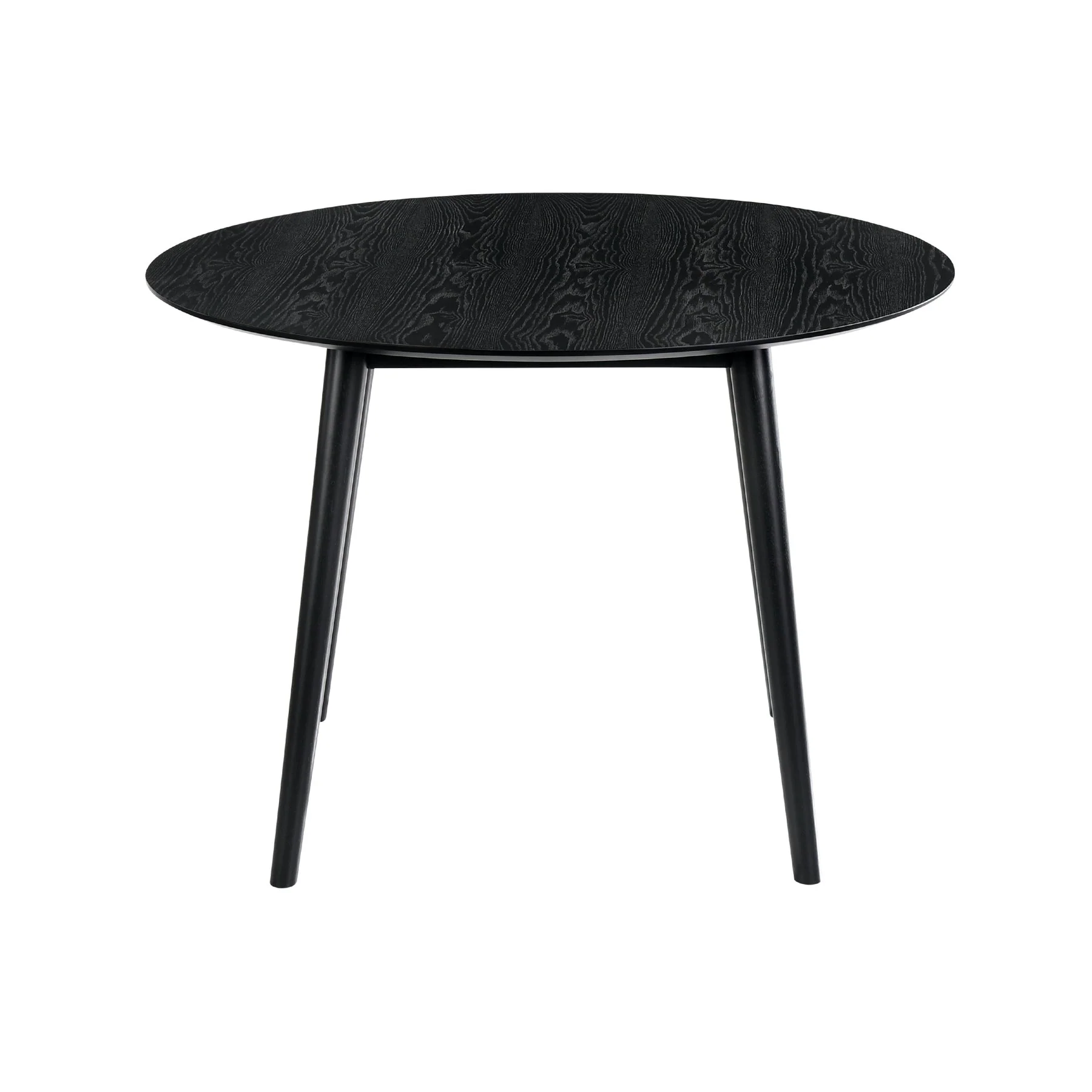 Arcadia and Azalea 42" Round Gray and Black Wood 5 Piece Dining Set - Image 5