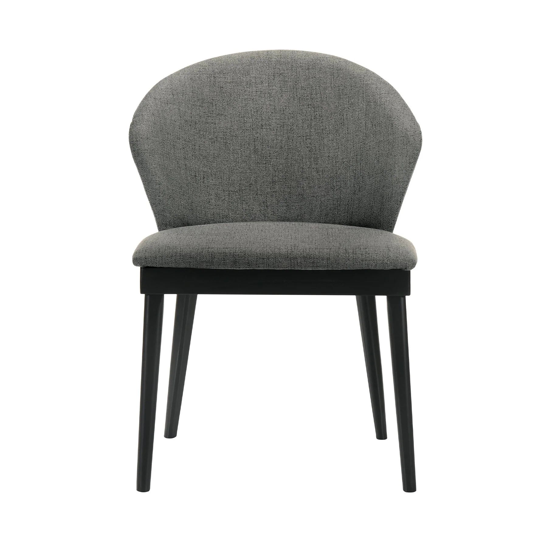 Arcadia and Juno 42" Round Charcoal and Black Wood 5 Piece Dining Set - Image 3