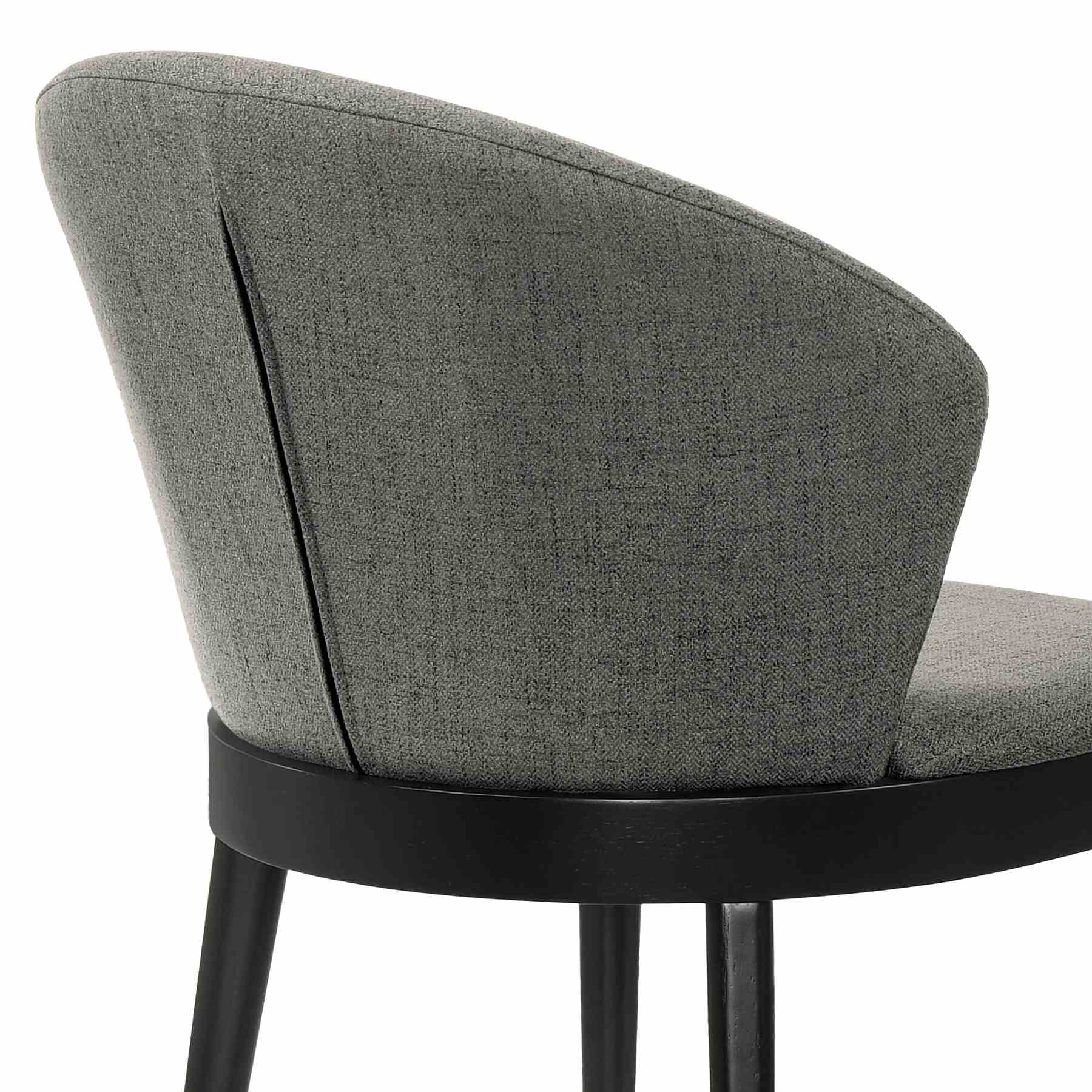 Arcadia and Juno 48" Round Charcoal and Black Wood 5 Piece Dining Set - Image 6