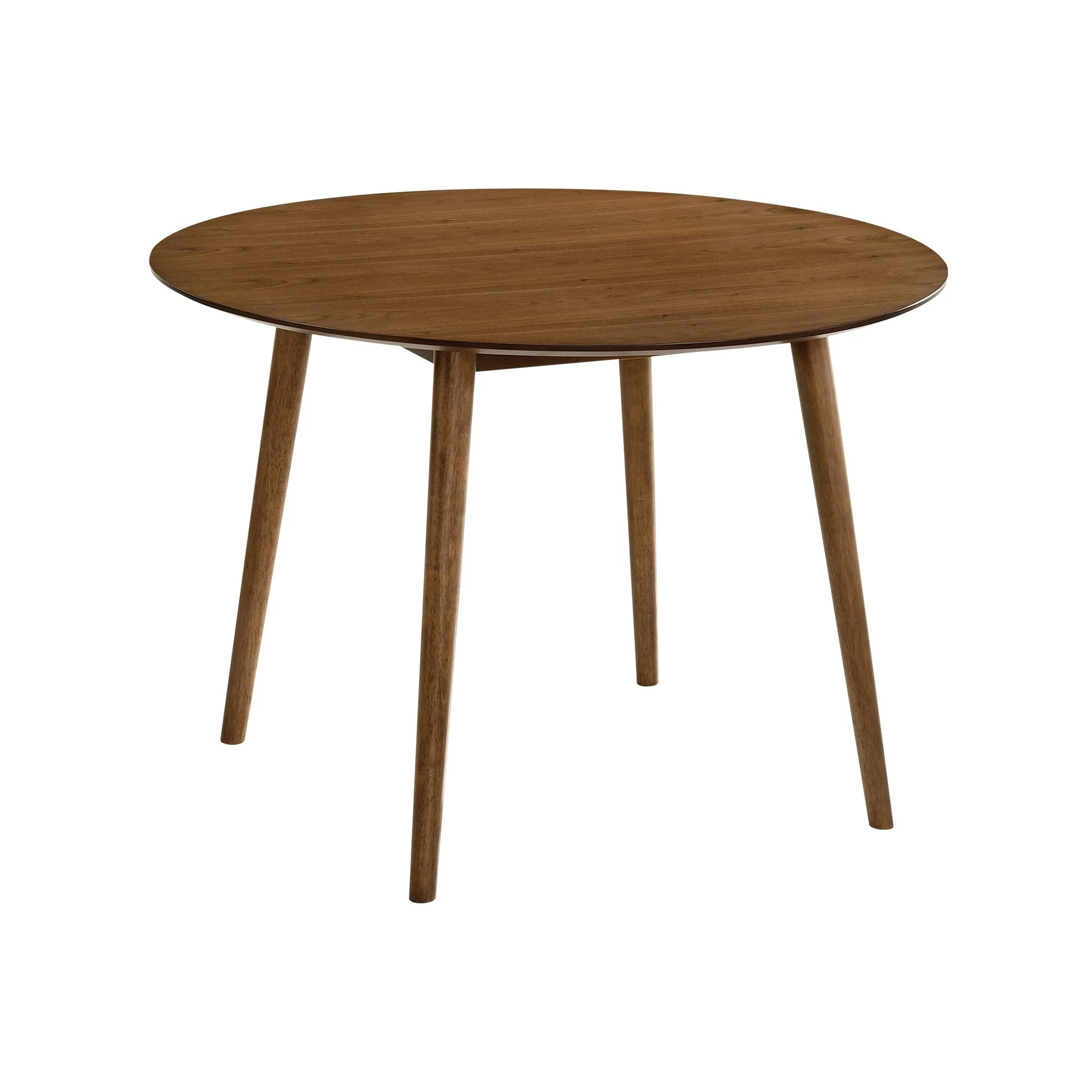 Arcadia and Renzo 42" Round Blue and Walnut Wood 5 Piece Dining Set - Image 4