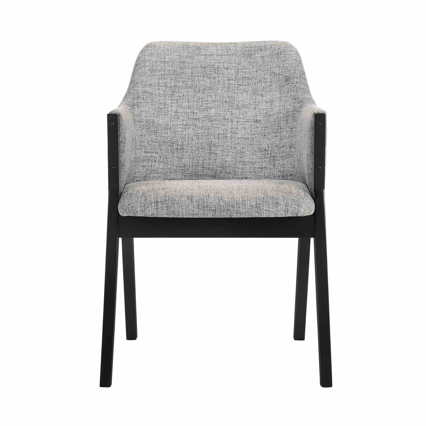 Arcadia and Renzo 42" Round Gray and Black Wood 5 Piece Dining Set - Image 3