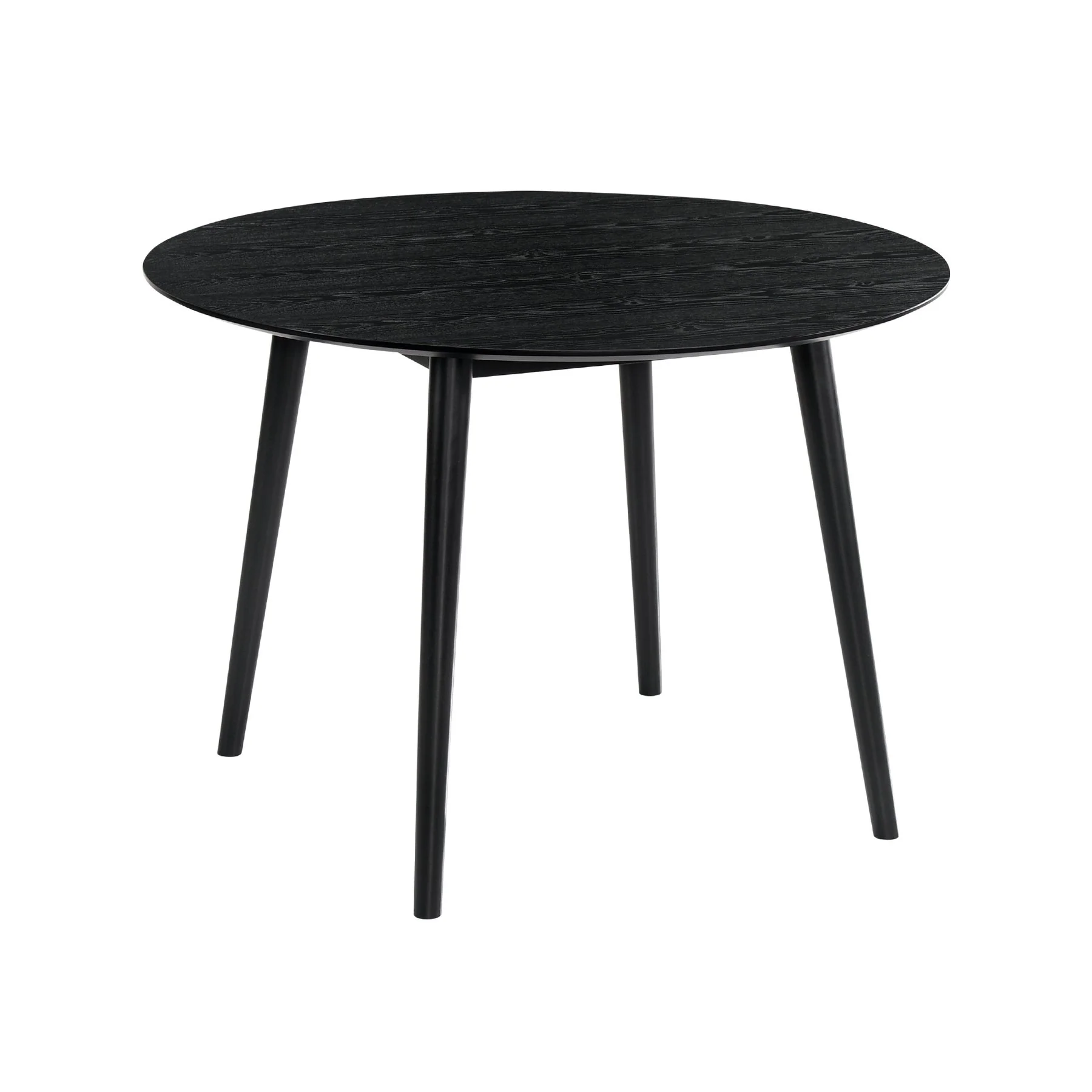 Arcadia and Renzo 42" Round Gray and Black Wood 5 Piece Dining Set - Image 4