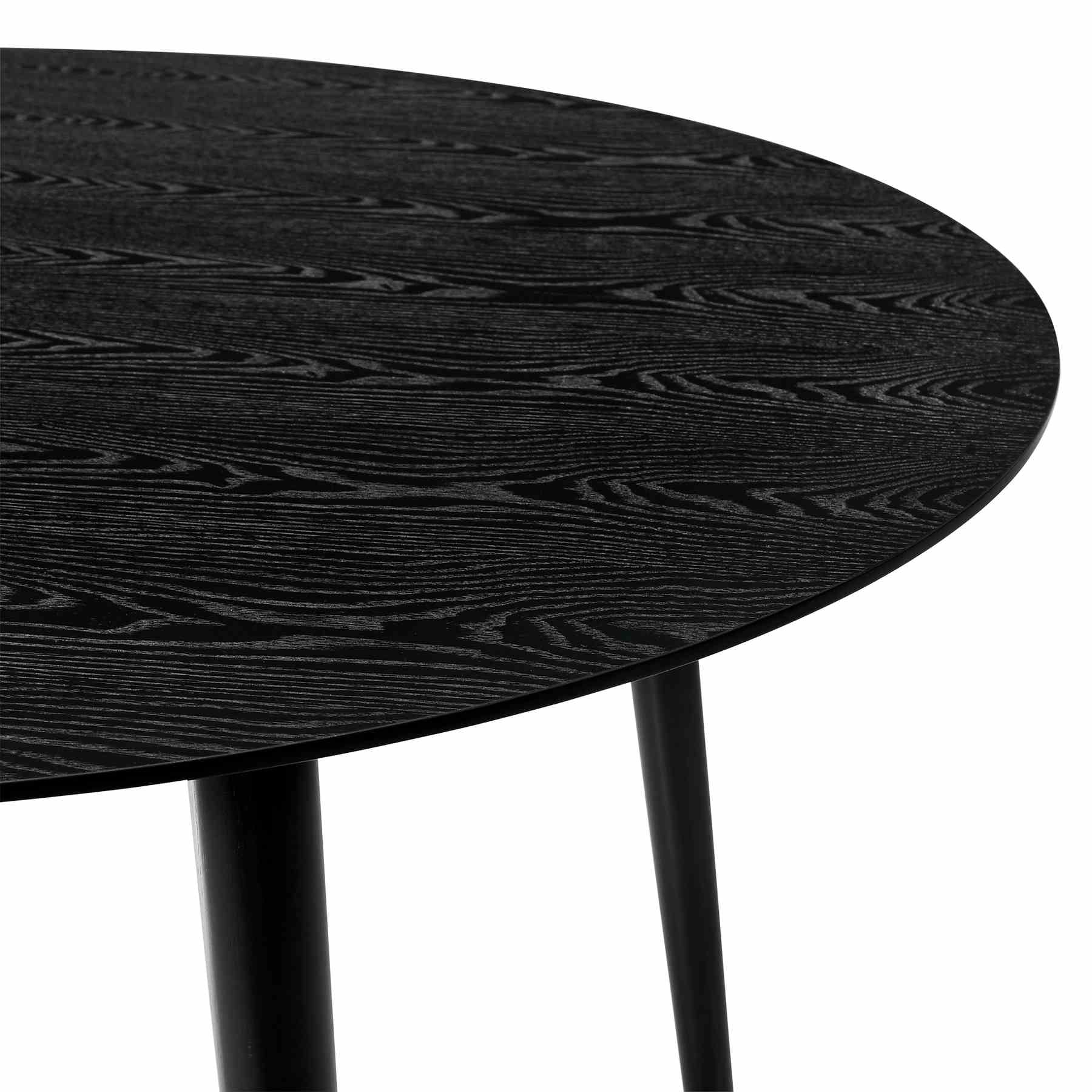 Arcadia and Renzo 42" Round Gray and Black Wood 5 Piece Dining Set - Image 7