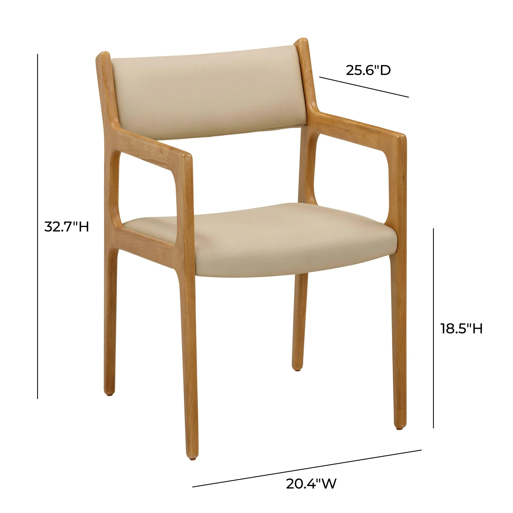 Ari Cream Performance Vegan Leather Dining Chair - Set of 2 - Image 7