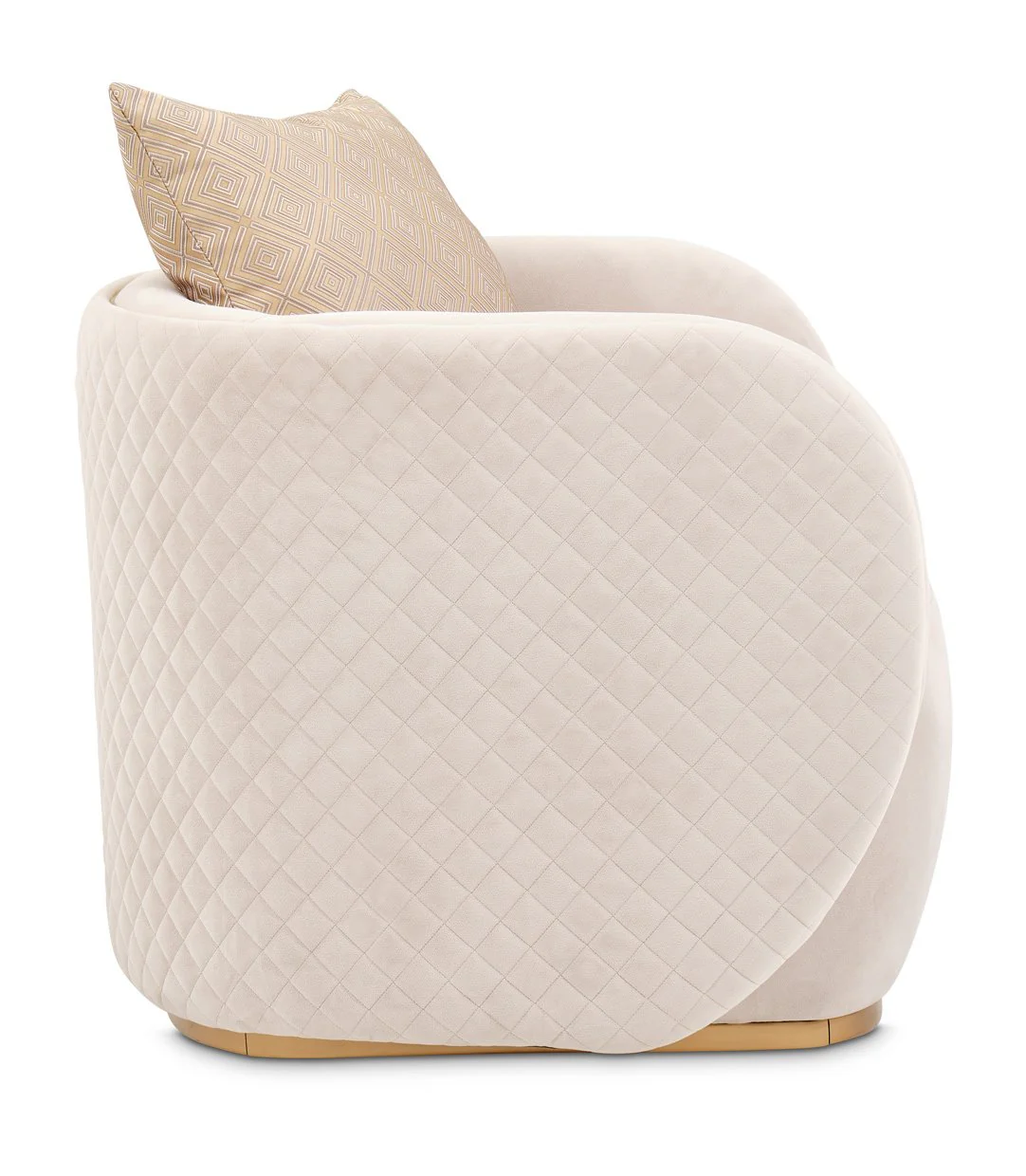 Ariana Accent Chair - Beige/Gold - Image 3