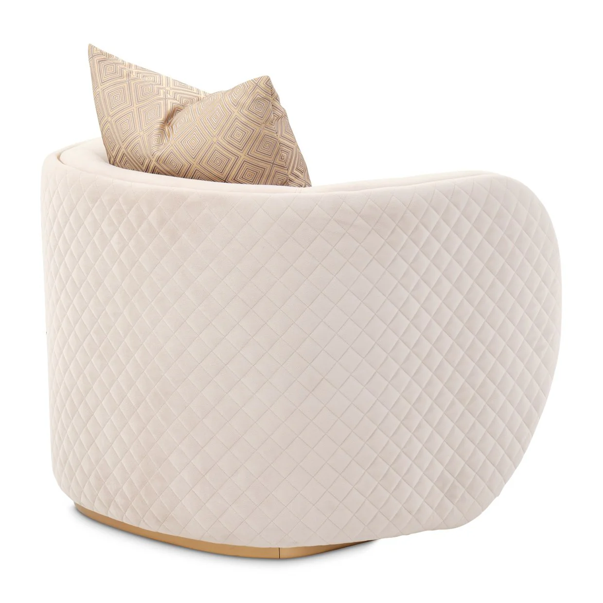 Ariana Accent Chair - Beige/Gold - Image 4