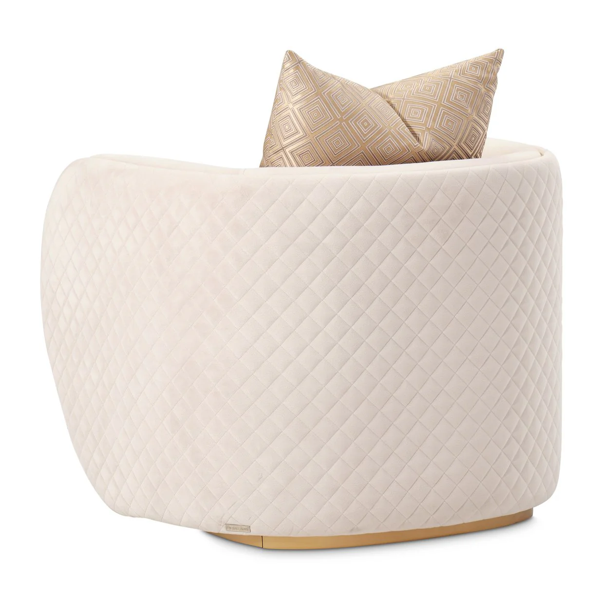 Ariana Accent Chair - Beige/Gold - Image 6