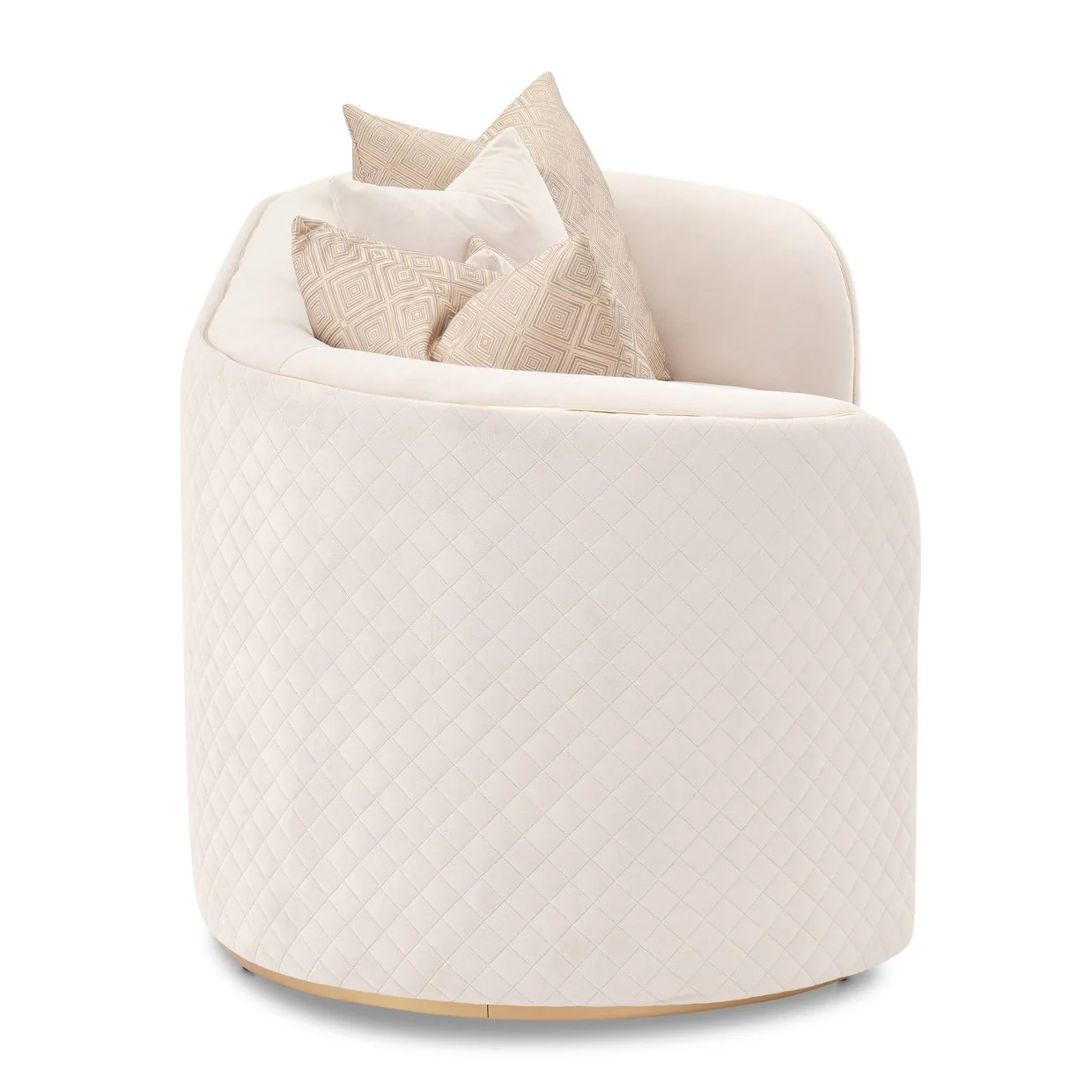 Ariana Loveseat - Beige/Gold - Image 3