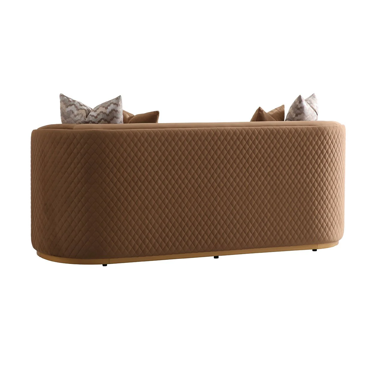 Ariana Velvet Loveseat - Caramel/Gold - Image 5