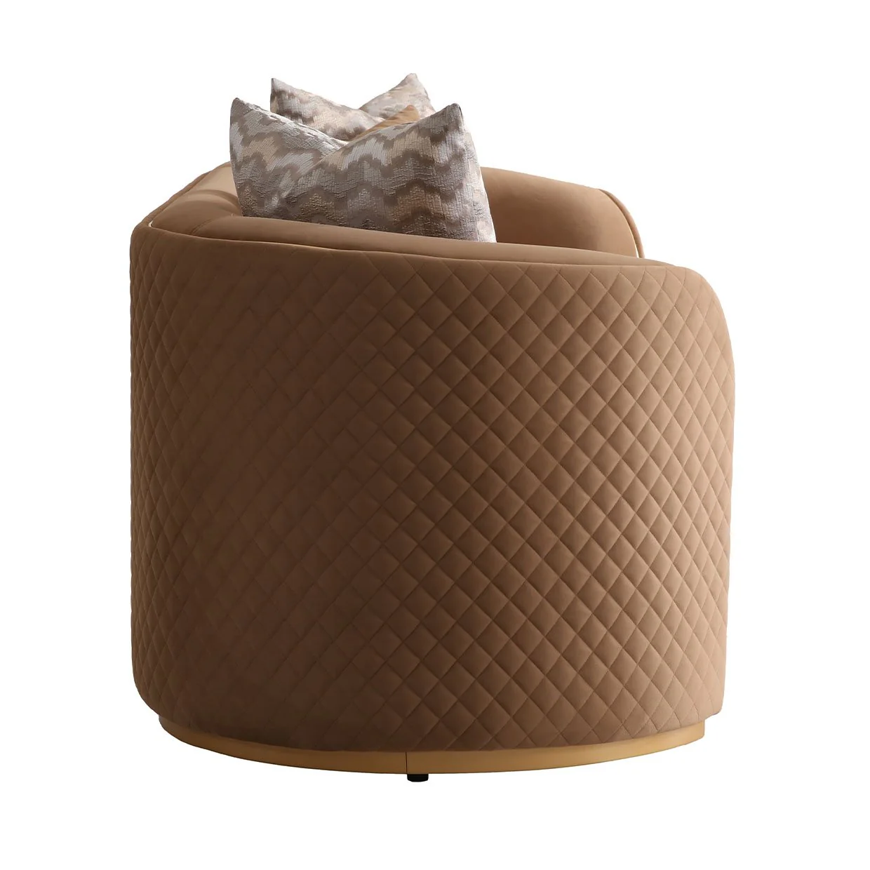Ariana Velvet Sofa - Caramel/Gold - Image 3