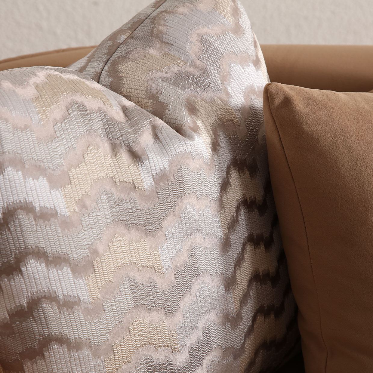 Ariana Velvet Sofa - Caramel/Gold - Image 9