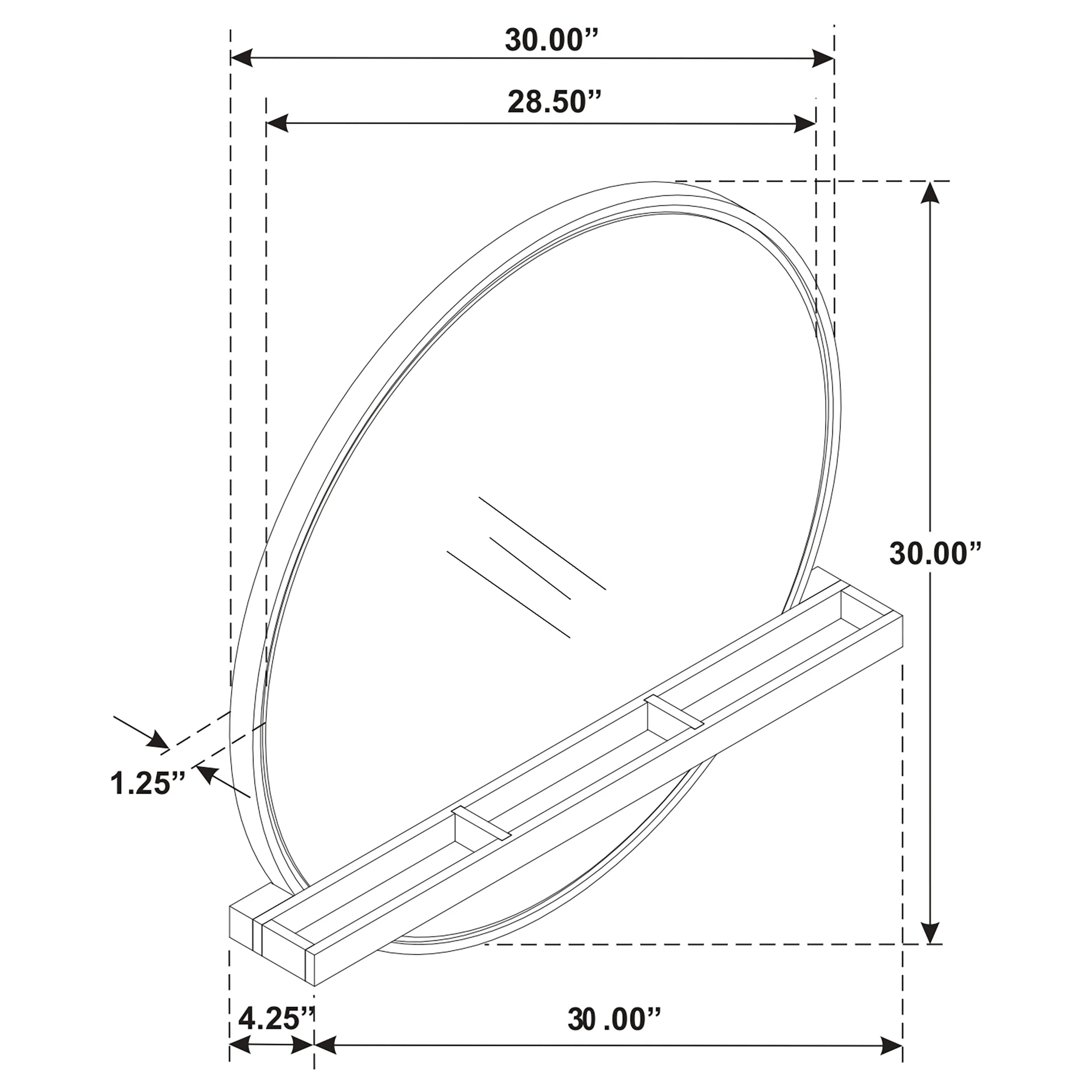 Arini Makeup Vanity Wall Mirror - Image 6