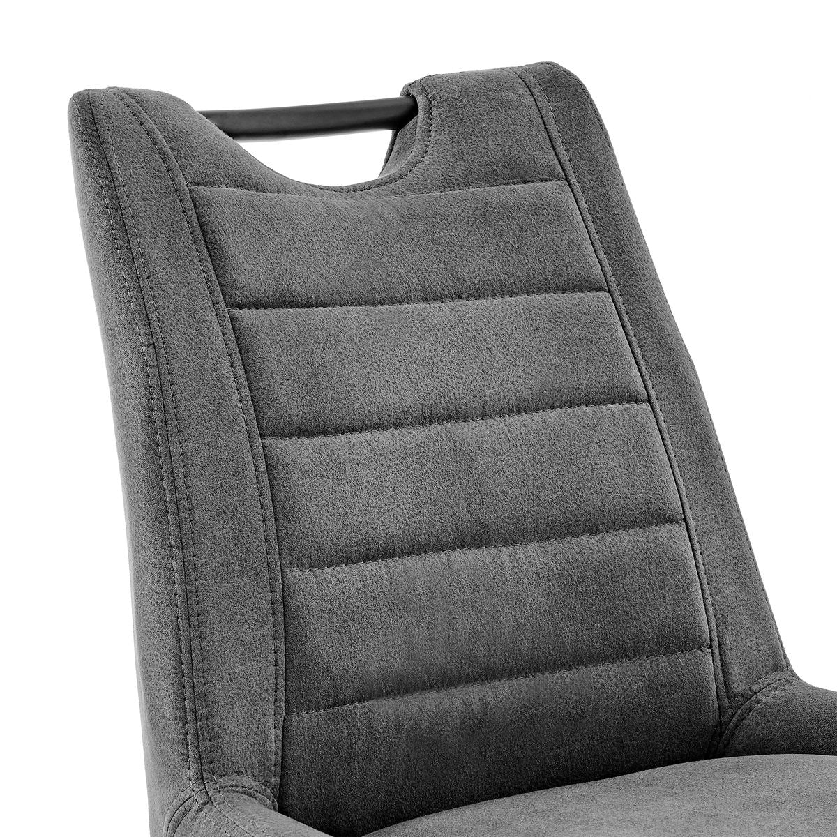 Arizona 30" Bar Height Bar Stool in Charcoal Fabric and Black Finish - Image 6