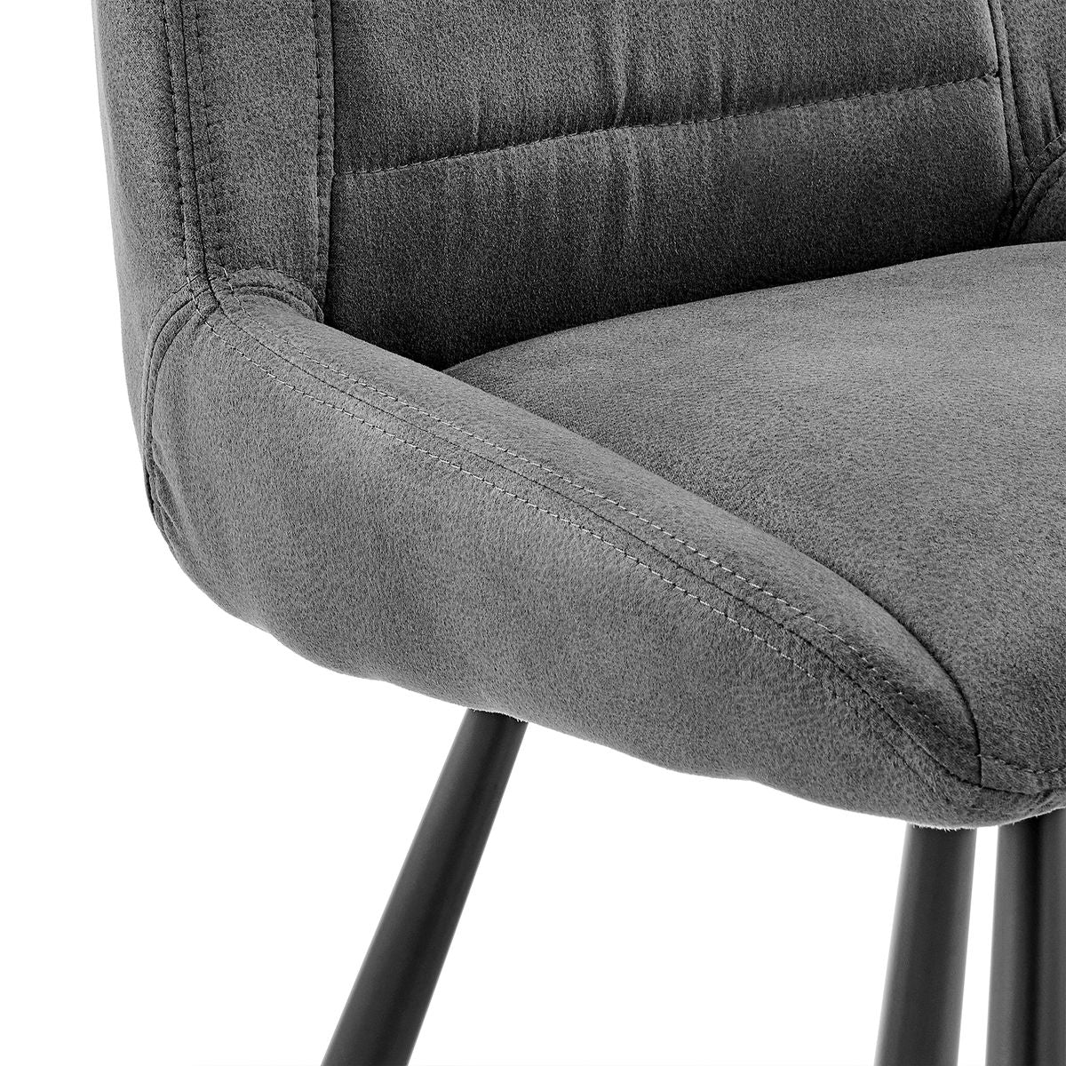 Arizona 30" Bar Height Bar Stool in Charcoal Fabric and Black Finish - Image 7