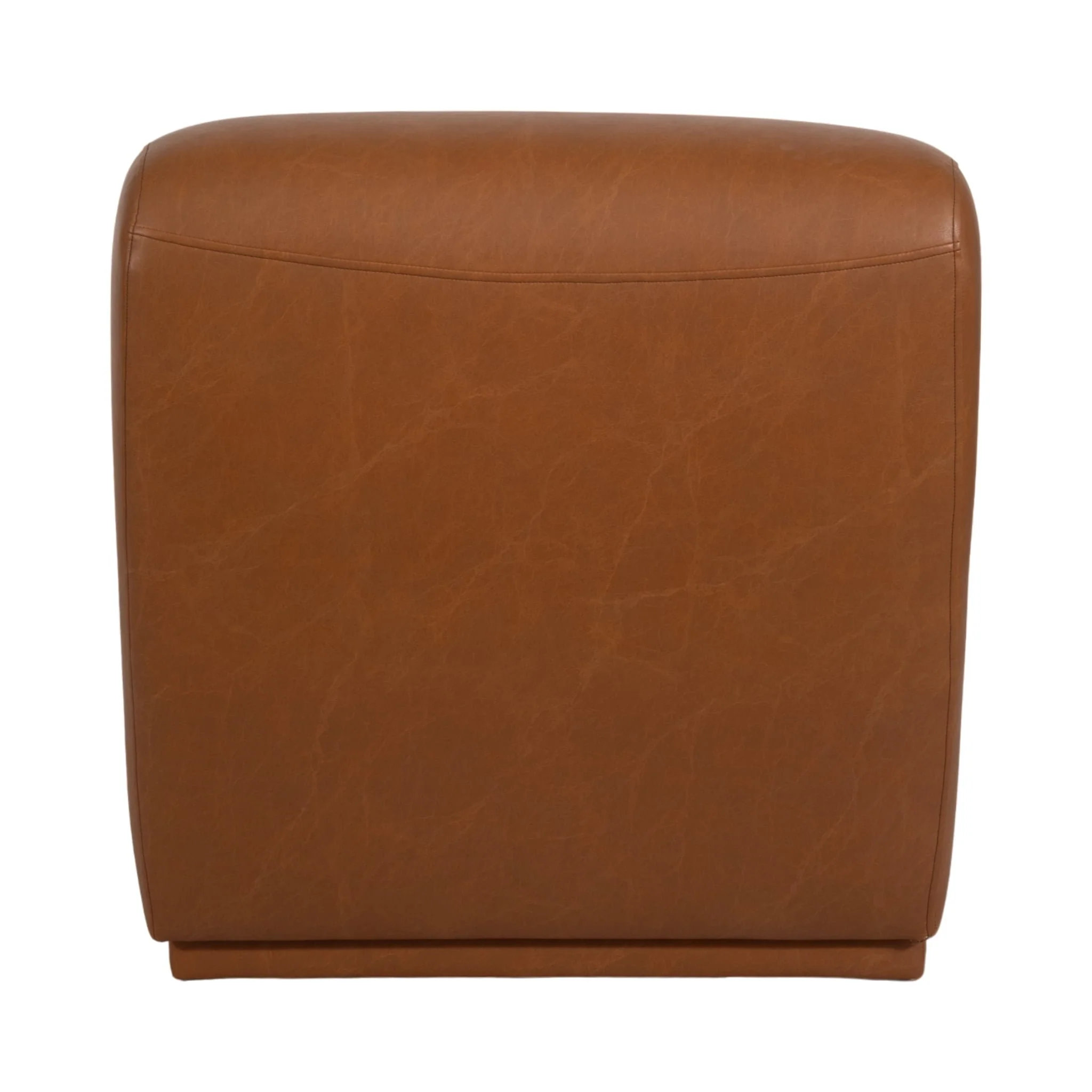 Armless Accent Chair, Brown - Image 4