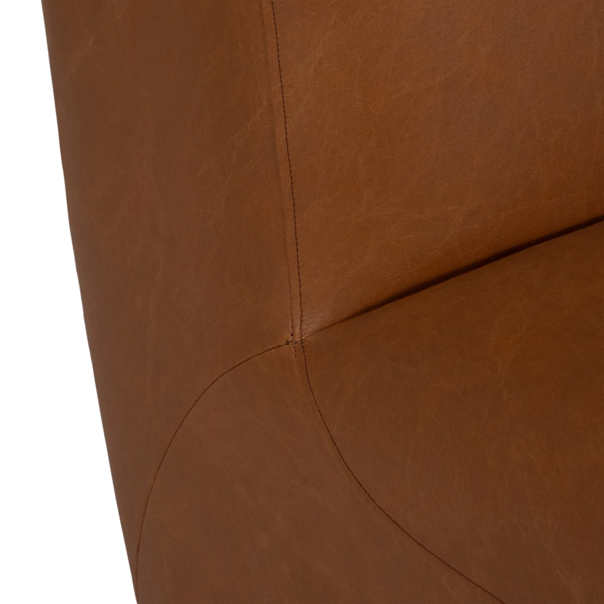 Armless Accent Chair, Brown - Image 5