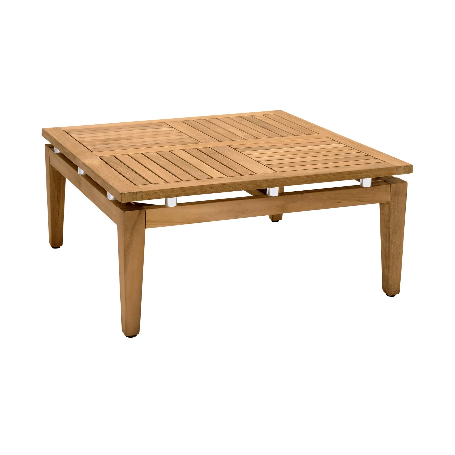Arno Outdoor 8 Piece Teak Wood Seating Set in Charcoal Olefin - Image 4