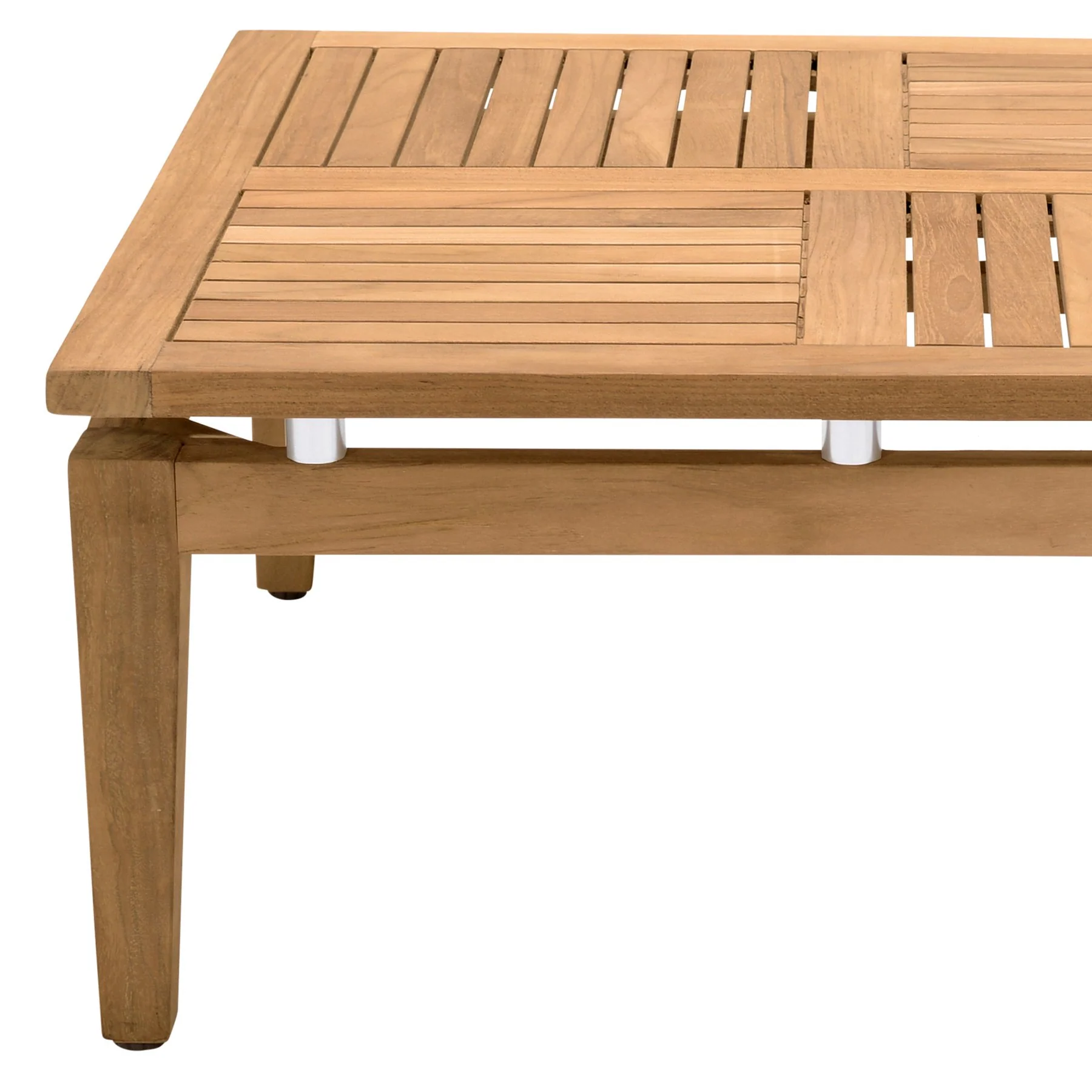 Arno Outdoor Square Teak Wood Coffee Table - Image 3