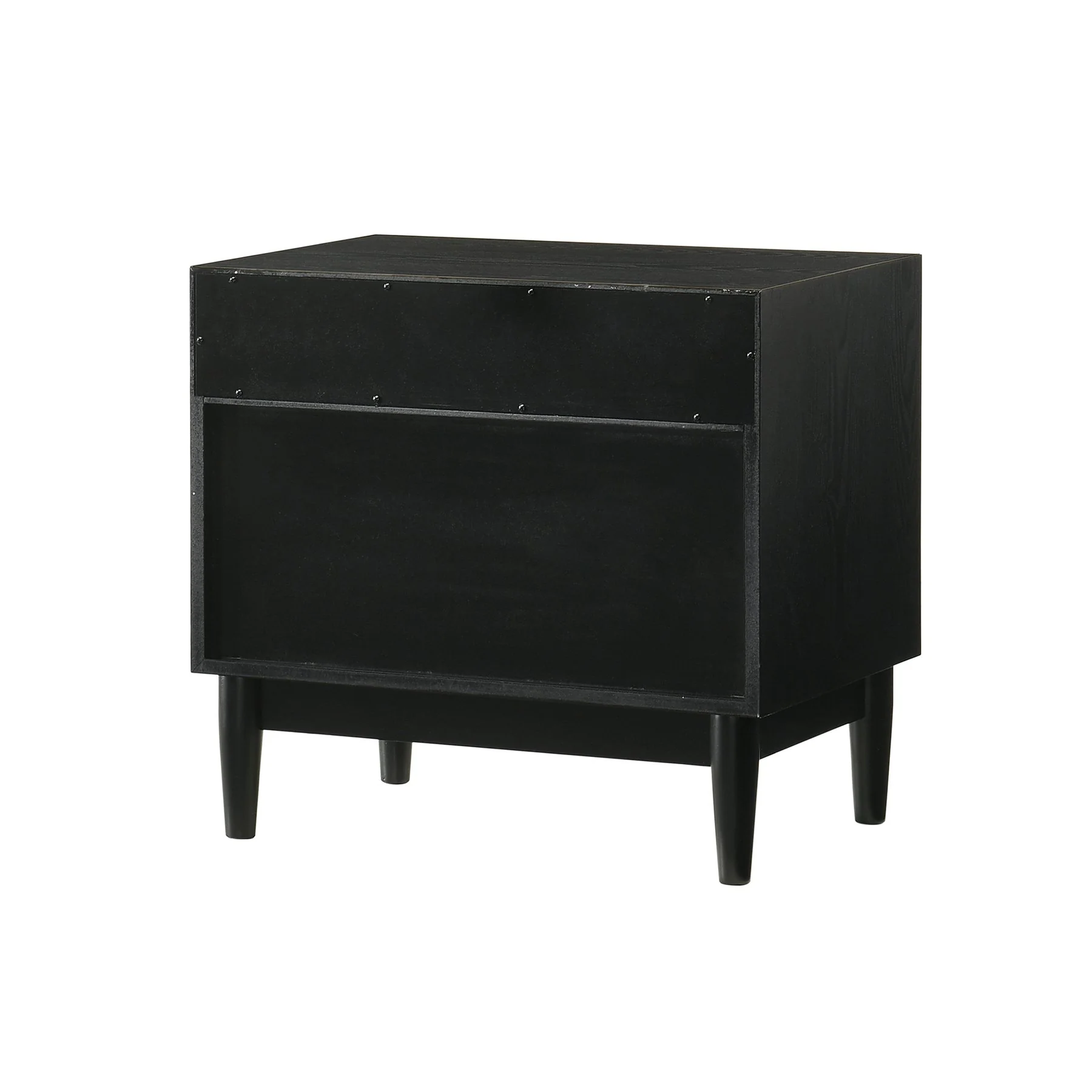 Artemio 2 Drawer Wood Nightstand with Shelf in Black Finish - Image 4