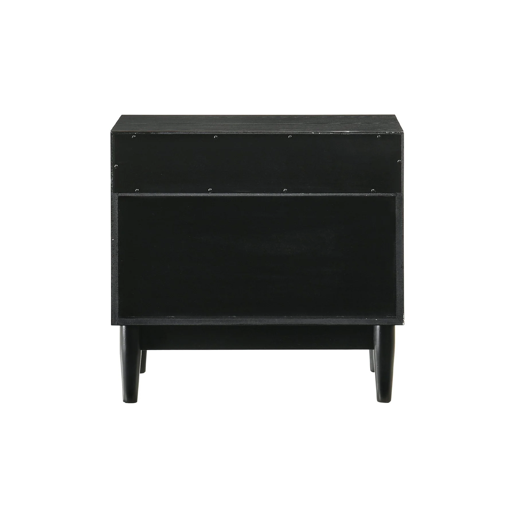 Artemio 2 Drawer Wood Nightstand with Shelf in Black Finish - Image 5