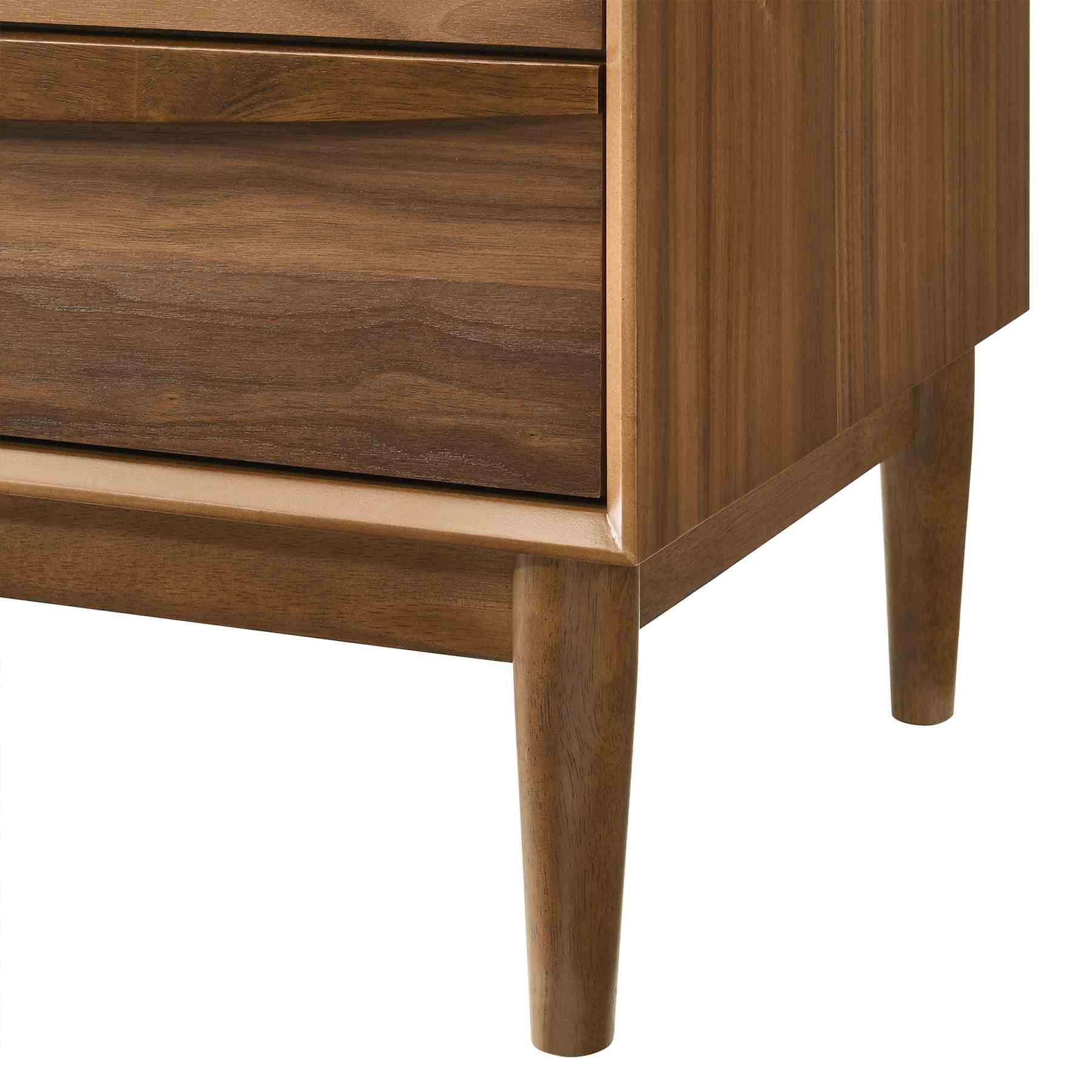 Artemio 2 Drawer Wood Nightstand with Shelf in Walnut Finish - Image 9