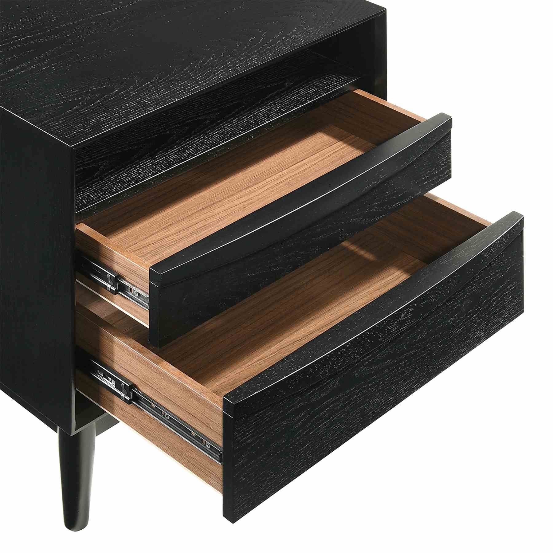 Artemio King 3 Piece Wood Bedroom Set in Black Finish - Image 8