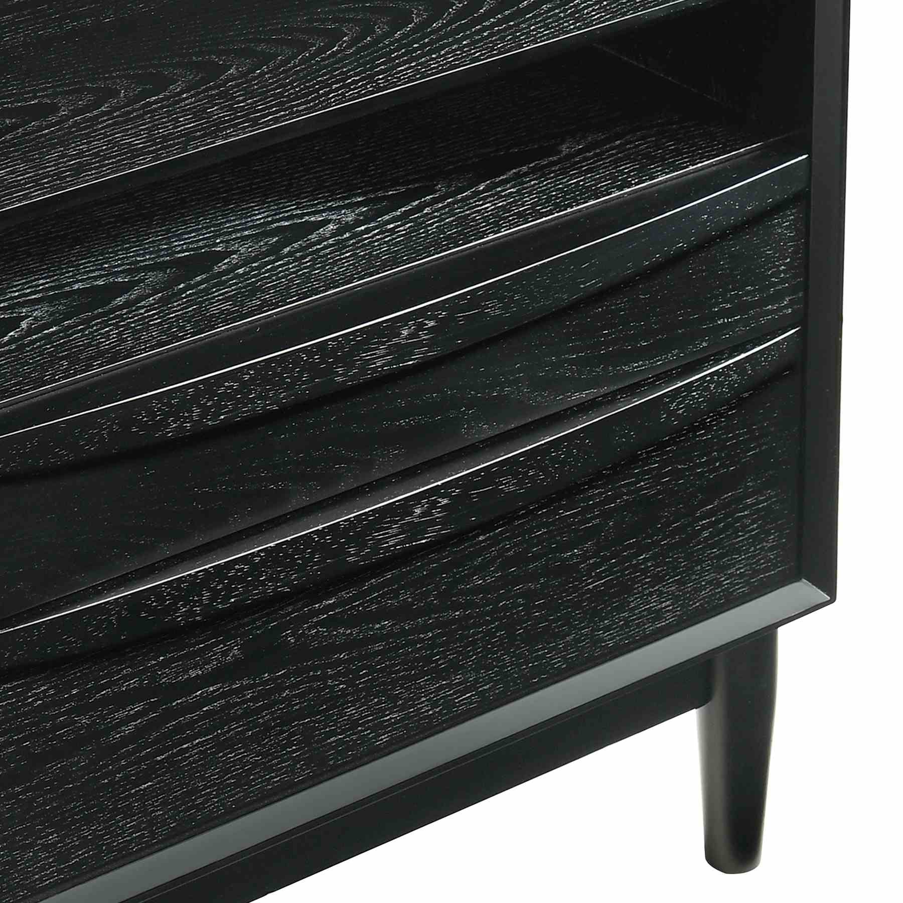 Artemio King 4 Piece Wood Bedroom Set in Black Finish - Image 11