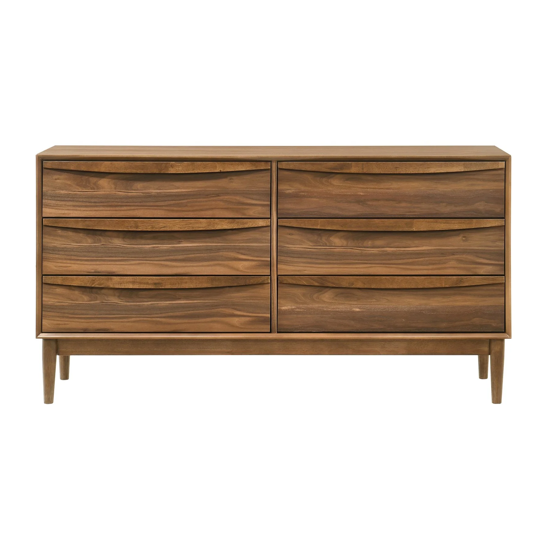 Artemio King 4 Piece Wood Bedroom Set in Walnut Finish - Image 4