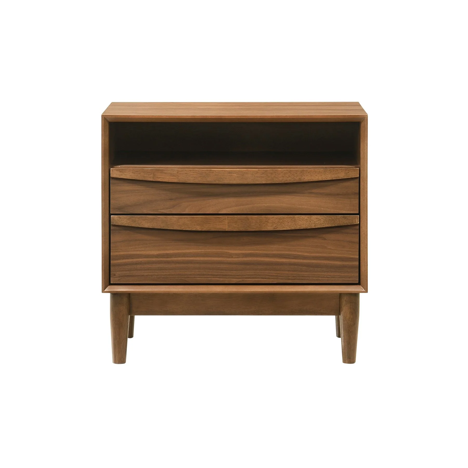 Artemio King 4 Piece Wood Bedroom Set in Walnut Finish - Image 7