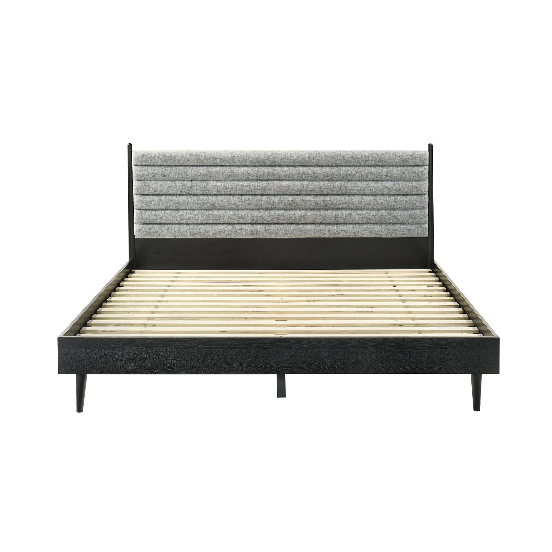 Artemio King Platform Wood Bed Frame in Black Finish - Image 3