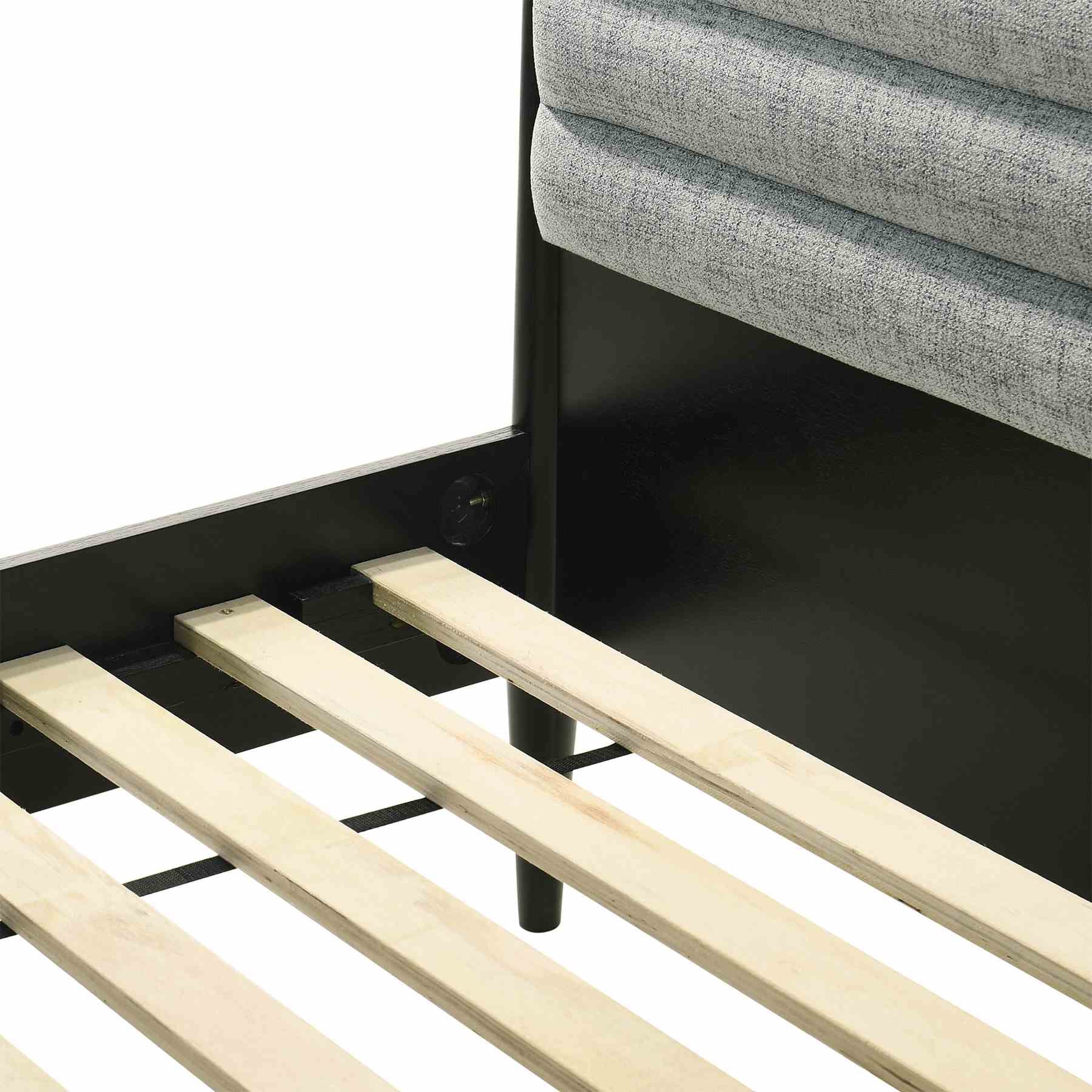 Artemio King Platform Wood Bed Frame in Black Finish - Image 8