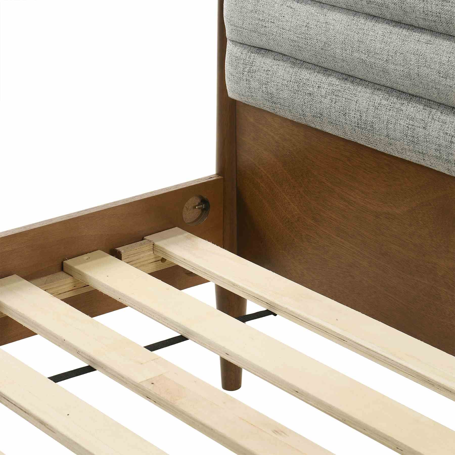 Artemio King Platform Wood Bed Frame in Walnut Finish - Image 8