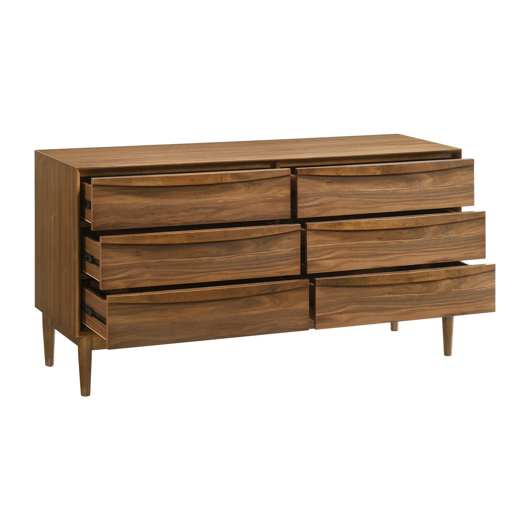 Artemio Queen 4 Piece Wood Bedroom Set in Walnut Finish - Image 5