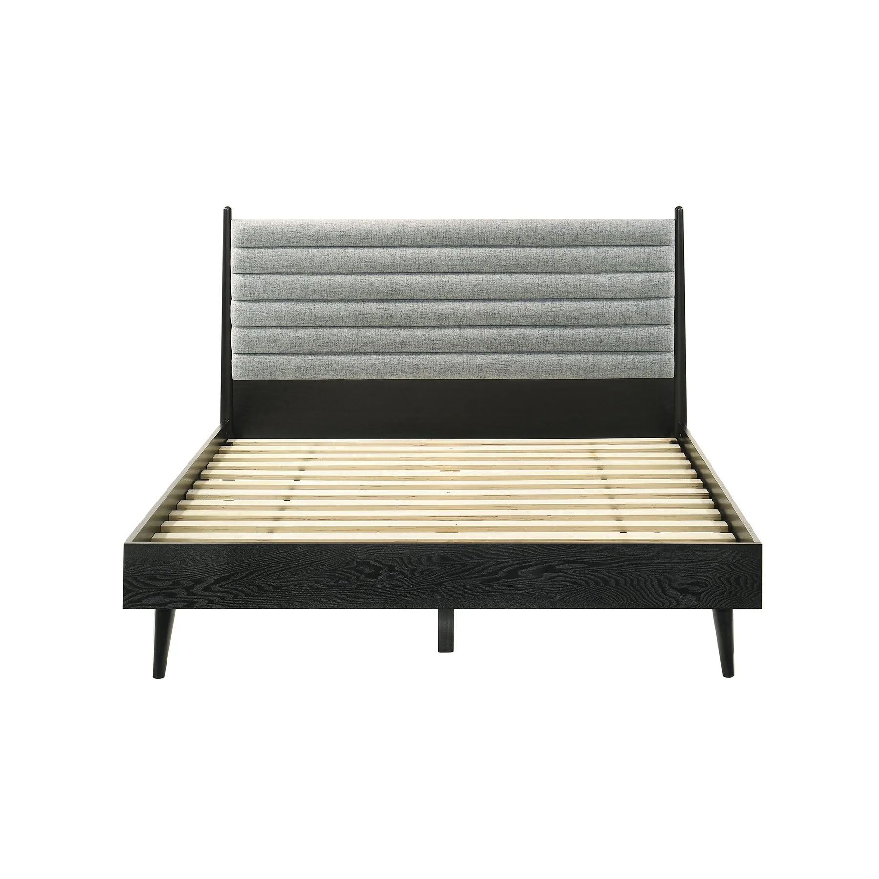 Artemio Queen Platform Wood Bed Frame in Black Finish - Image 3