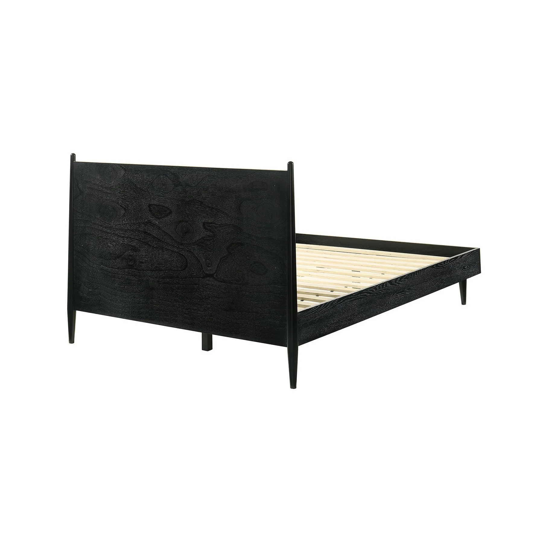 Artemio Queen Platform Wood Bed Frame in Black Finish - Image 5
