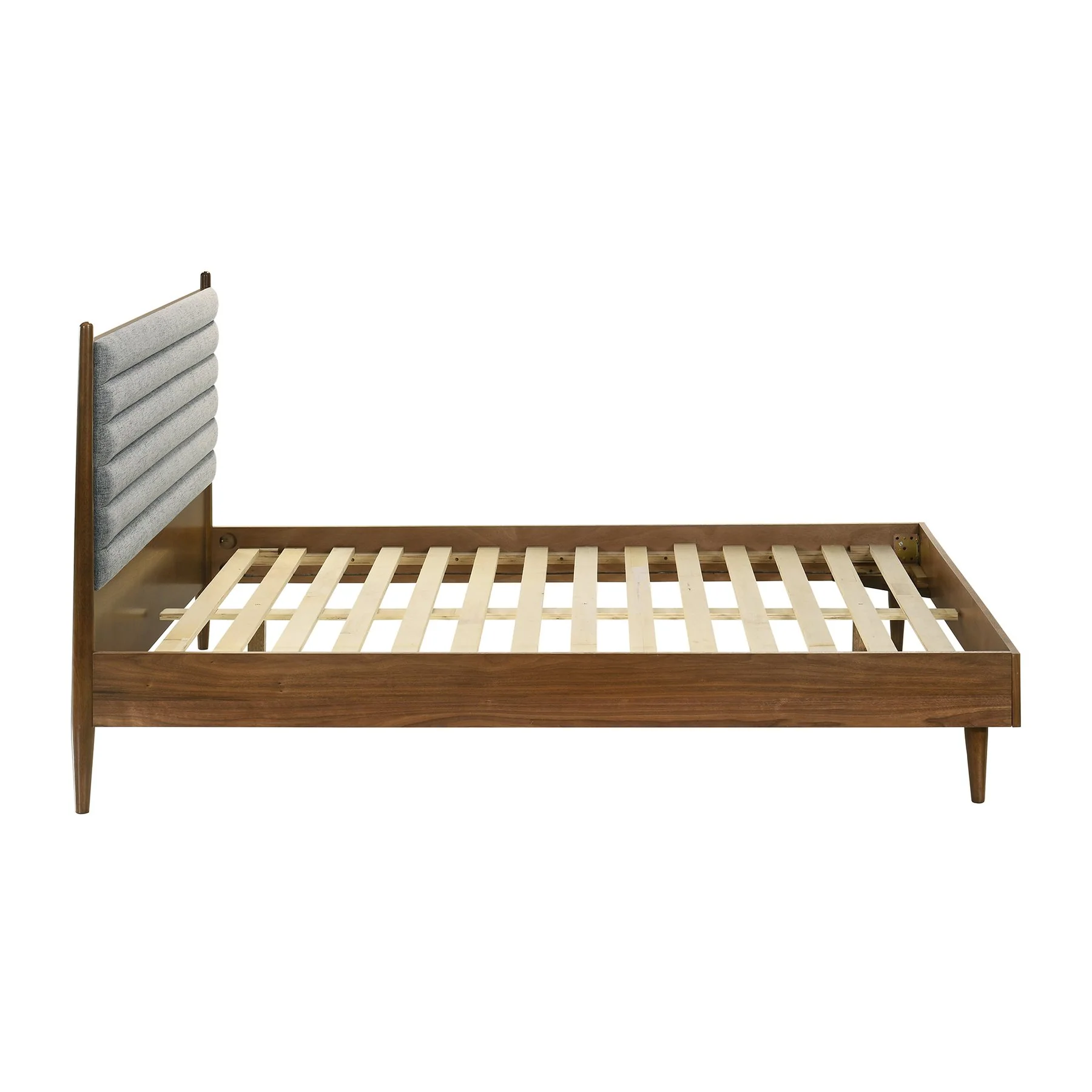 Artemio Queen Platform Wood Bed Frame in Walnut Finish - Image 4