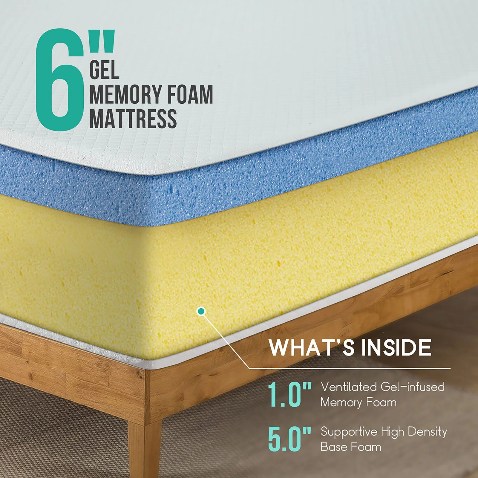 Artemisia 6" Full Memory Foam Mattress (Roll-In-Box) - Image 7