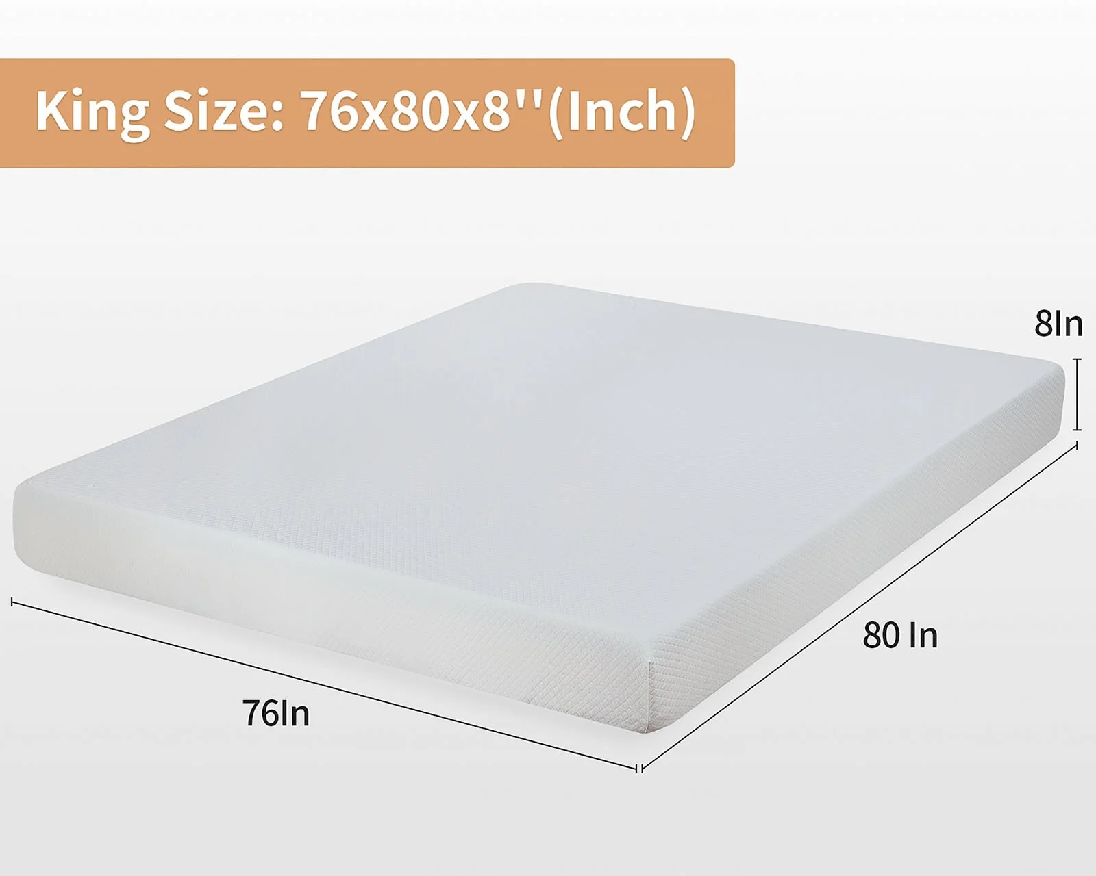 Artemisia 8" E.King Memory Foam Mattress (Roll-In-Box) - Image 2