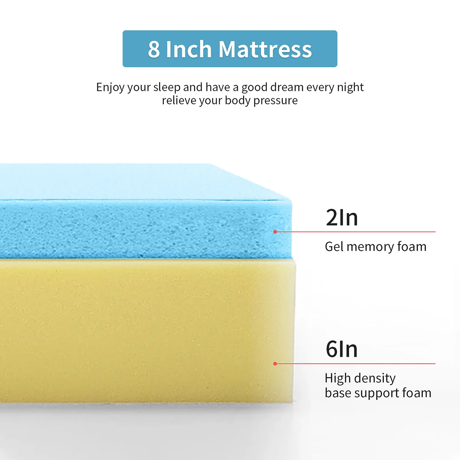 Artemisia 8" Queen Memory Foam Mattress (Roll-In-Box) - Image 6