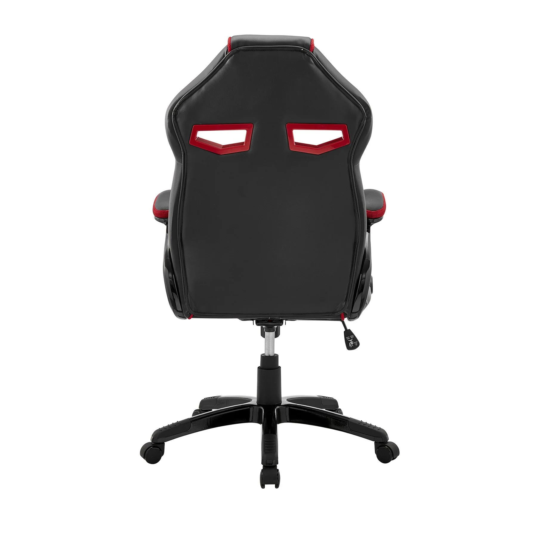 Aspect Adjustable Racing Gaming Chair in Black Faux Leather and Red Mesh with Lumbar Support Pillow - Image 5