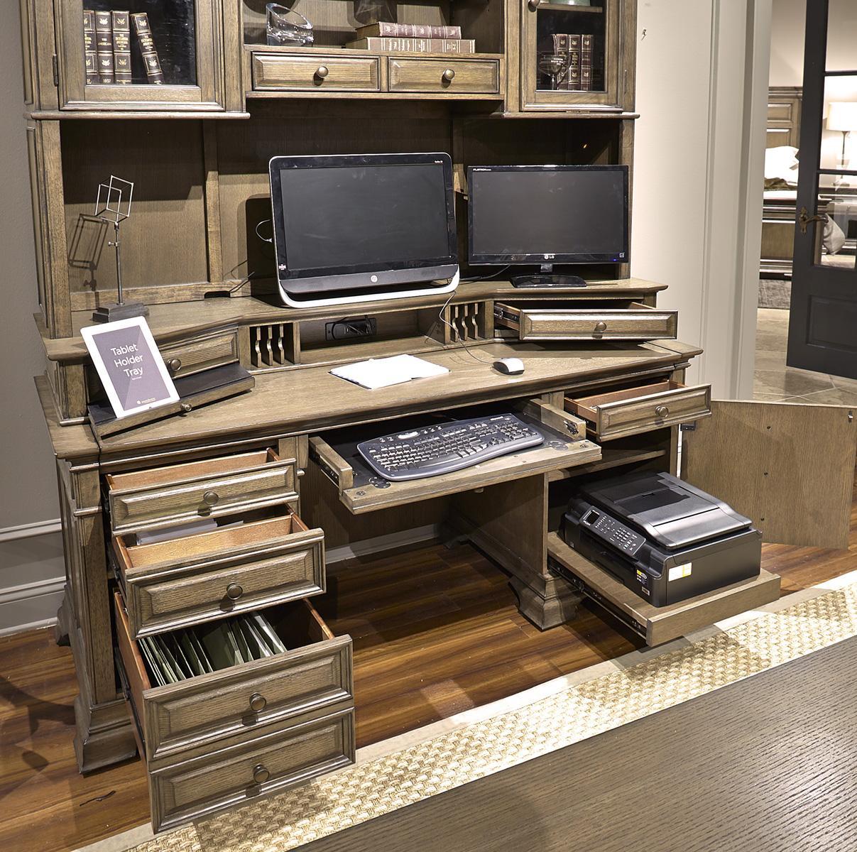 Aspenhome Arcadia 72" Exceutive Desk in Truffle 192-300 - Image 3