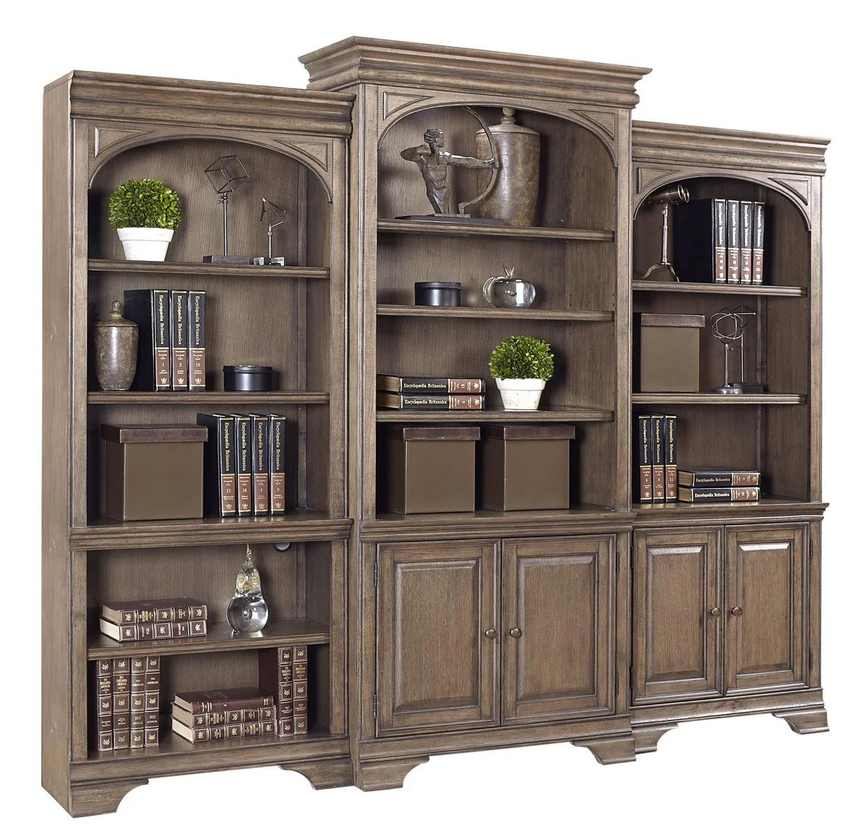 Aspenhome Arcadia Open Bookcase in Truffle - Image 2