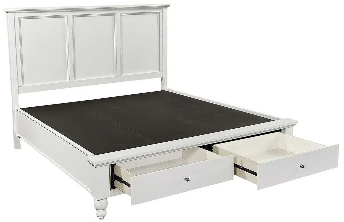 Aspenhome Cambridge California King Panel Storage Bed in White - Image 2